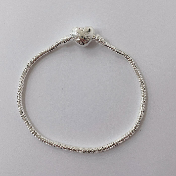Pulsera Dora Corazon - Metal Blanco PAB002