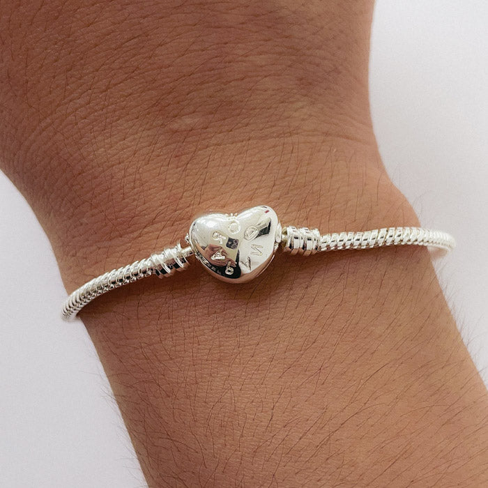 Pulsera Dora Corazon - Metal Blanco PAB002