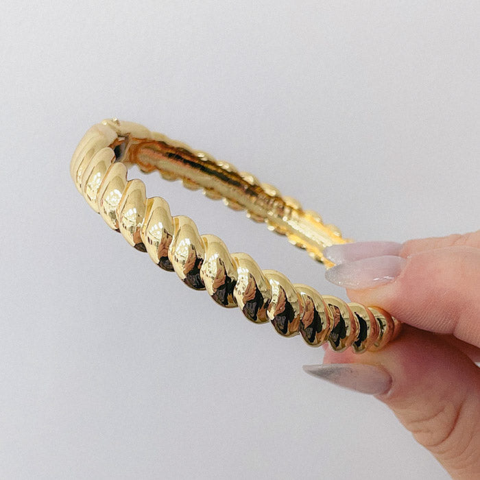 Pulseras de Acero Dorado 316L Esclava Cinta PADU014