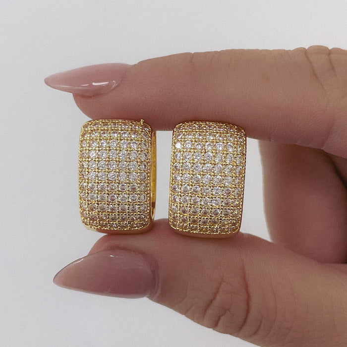 Aros Dorados Micro Cristal - 18 mm AAD014