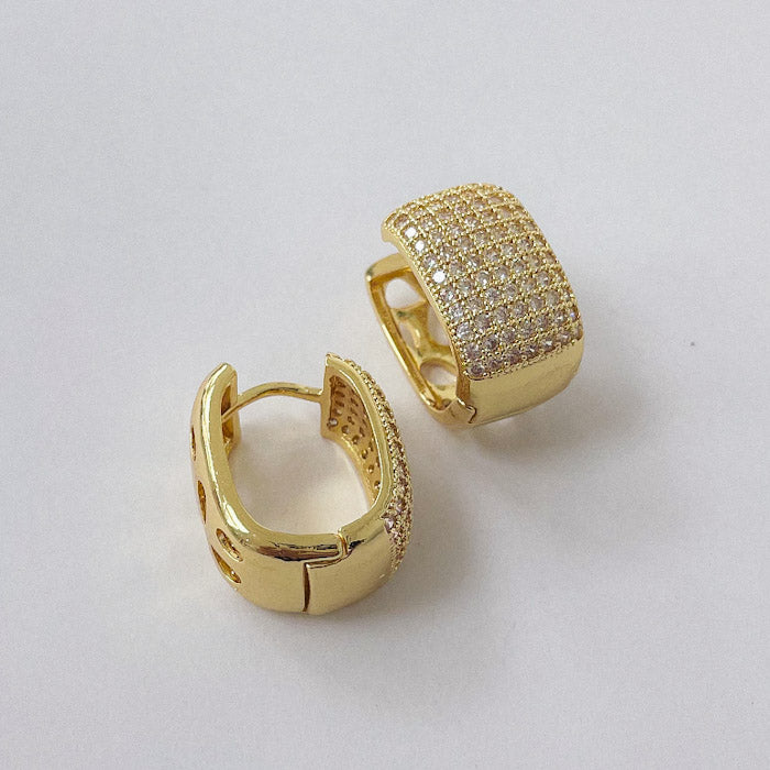 Aros Dorados Micro Cristal - 18 mm AAD014