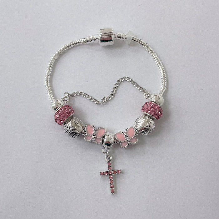 Pulsera Dora con Dijes- Metal Blanco PAR159