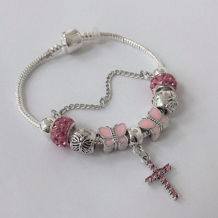 Pulsera Dora con Dijes- Metal Blanco PAR159