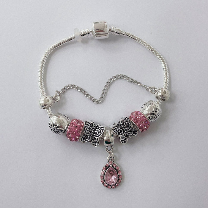 Pulsera Dora con Dijes- Metal Blanco PAR160