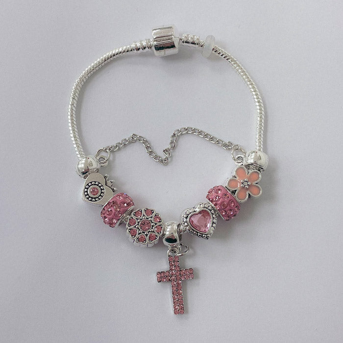 Pulsera Dora con Dijes- Metal Blanco PAR162