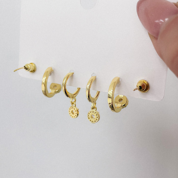 Combo de 3 Aros Micro Cristal Terminacion Premium - Circulo CMD028