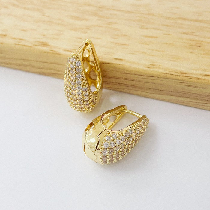 Aros Dorados Micro Cristal - Canasta 20mm AAD020