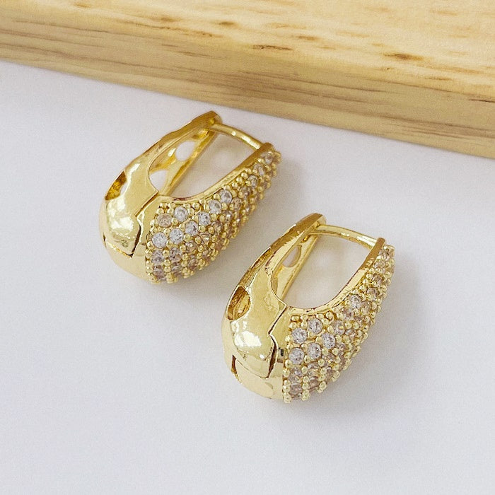 Aros Dorados Micro Cristal - Canasta 20mm AAD020