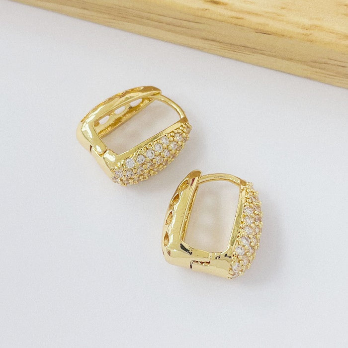 Aros Dorados Micro Cristal - Canasta 16mm AAD036