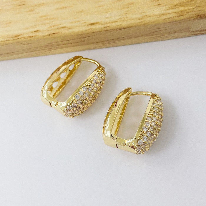 Aros Dorados Micro Cristal - Canasta 20mm AAD039