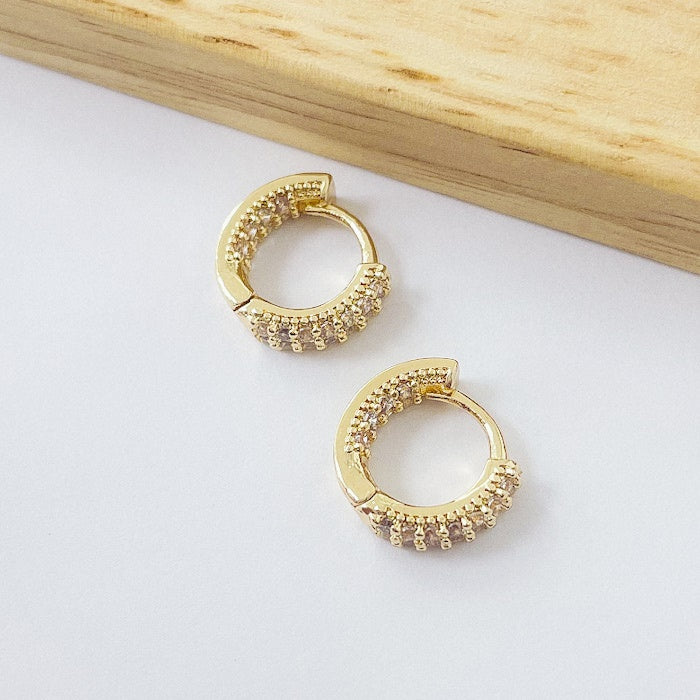 Aros Dorados Micro Cristal - Classic 12mm AAD098