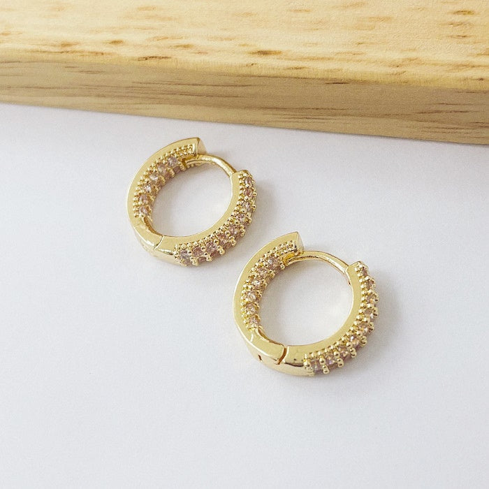 Aros Dorados Micro Cristal - Classic 18mm AAD100