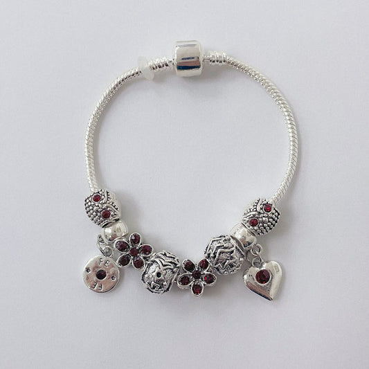 Pulsera Dora con Dijes- Metal Blanco PAR063