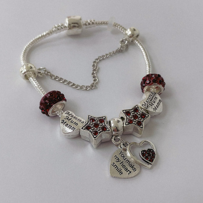 Pulsera Dora con Dijes- Metal Blanco PAR073