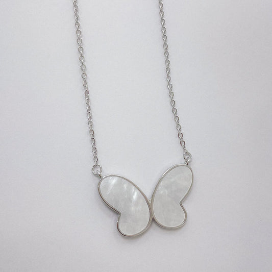 Conjunto Rodinado Mariposa con Nacar CRA001