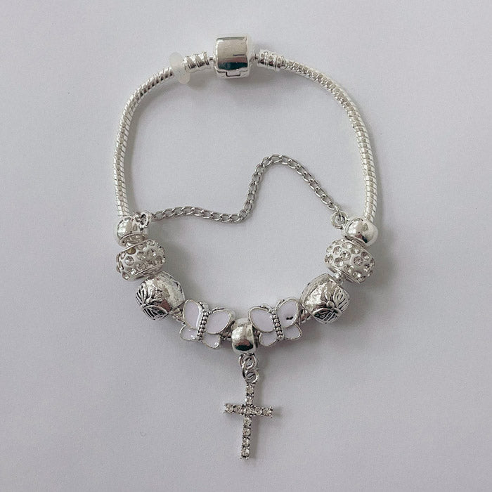 Pulsera Dora con Dijes- Metal Blanco PAR151