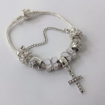 Pulsera Dora con Dijes- Metal Blanco PAR151