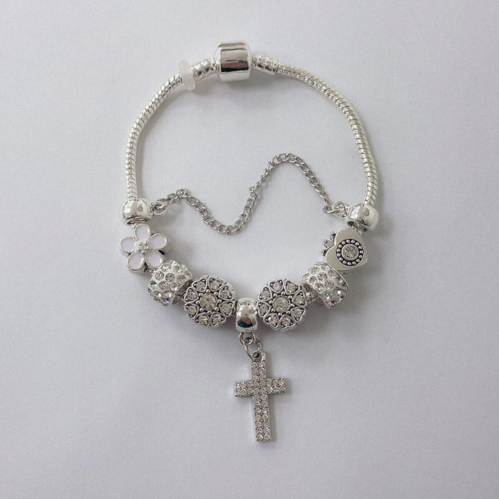 Pulsera Dora con Dijes- Metal Blanco PAR152