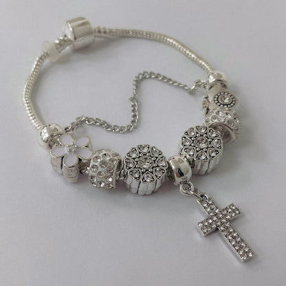 Pulsera Dora con Dijes- Metal Blanco PAR152