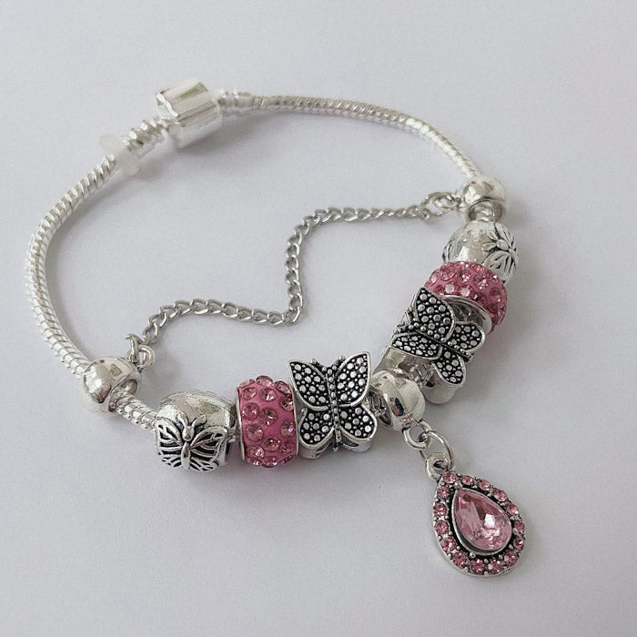 Pulsera Dora con Dijes- Metal Blanco PAR160