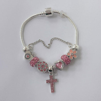 Pulsera Dora con Dijes- Metal Blanco PAR162