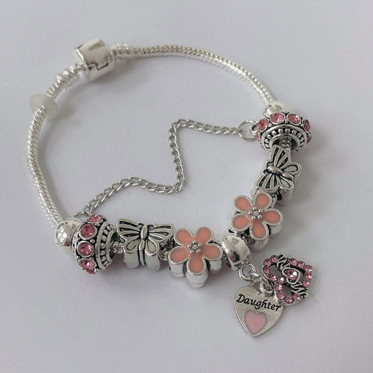 Pulsera Dora con Dijes- Metal Blanco PAR163