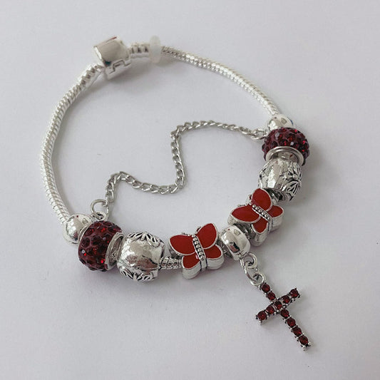 Pulsera Dora con Dijes- Metal Blanco PAR176