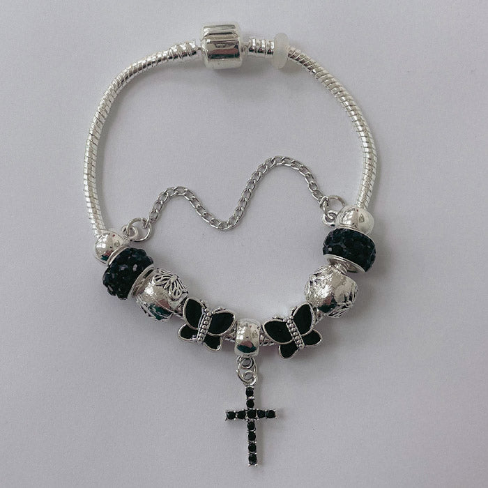 Pulsera Dora con Dijes- Metal Blanco PAR178