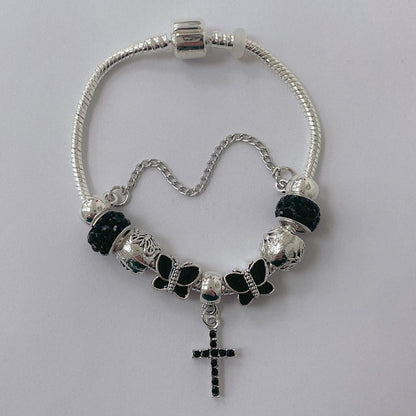 Pulsera Dora con Dijes- Metal Blanco PAR178