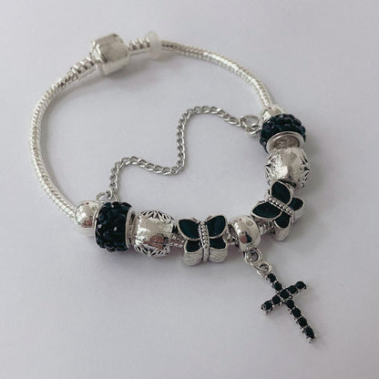 Pulsera Dora con Dijes- Metal Blanco PAR178