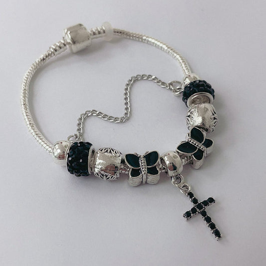 Pulsera Dora con Dijes- Metal Blanco PAR178
