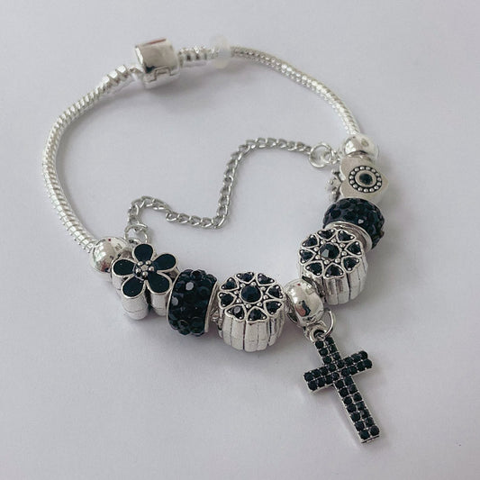 Pulsera Dora con Dijes- Metal Blanco PAR180