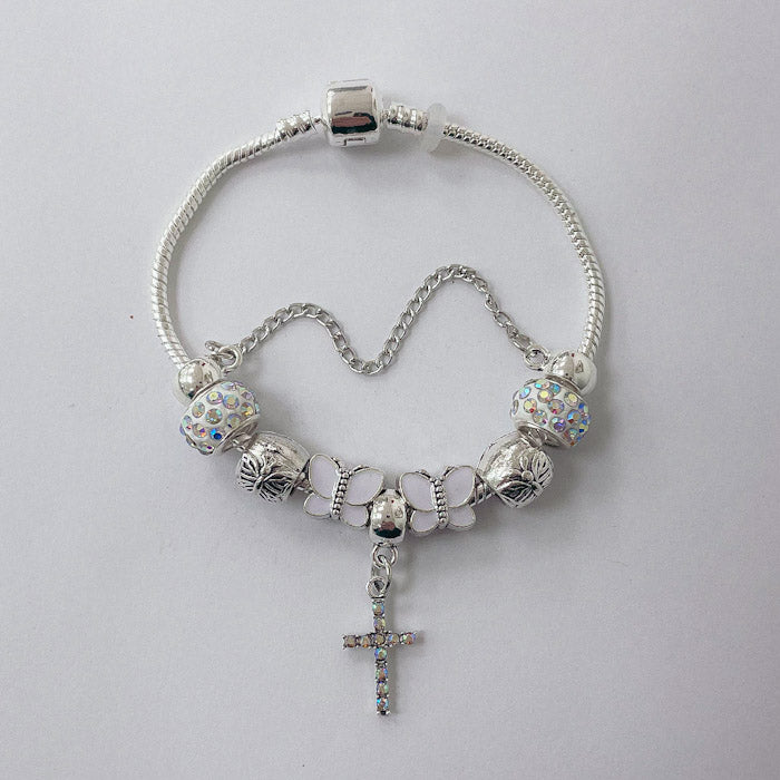 Pulsera Dora con Dijes- Metal Blanco PAR188