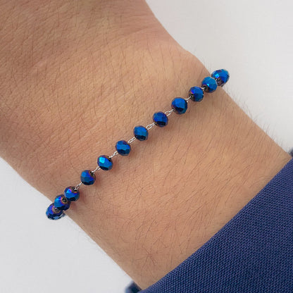 Pulsera Rodinada Azul PAR008