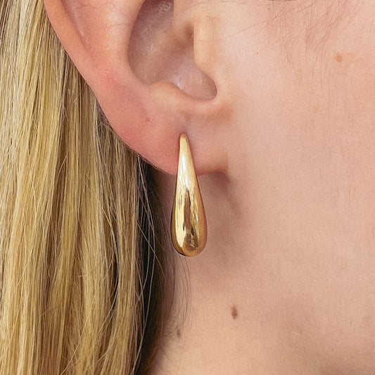 Aros Dorados Gota Maciza - AAD022