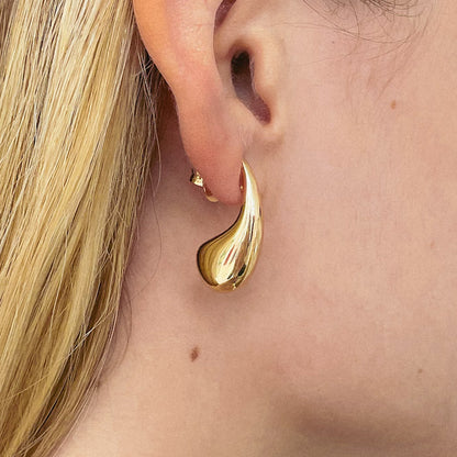 Aros Dorados Gota Maciza - AAD022