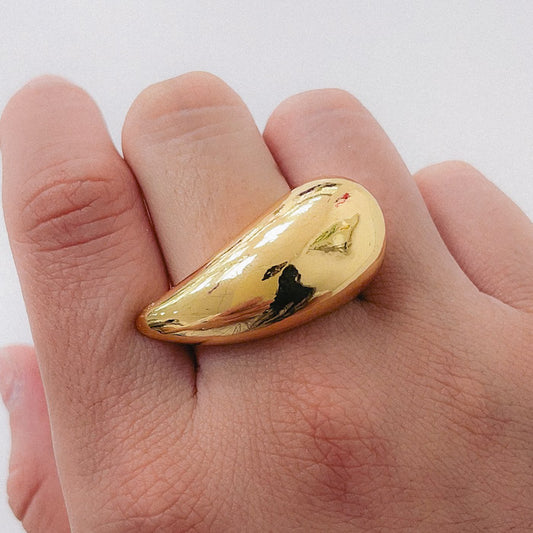 Anillo Dorado Drop AND035
