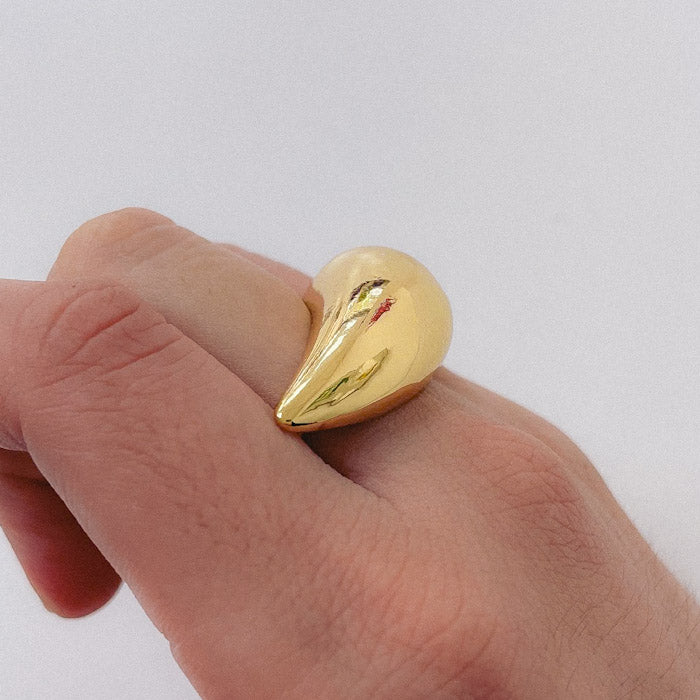 Anillo Dorado Drop AND035