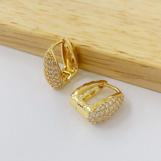 Aros Dorados Micro Cristal - Canasta 16mm AAD036
