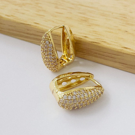 Aros Dorados Micro Cristal - Canasta 20mm AAD039