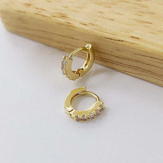 Aros Dorados Micro Cristal - Classic 10mm AAD064