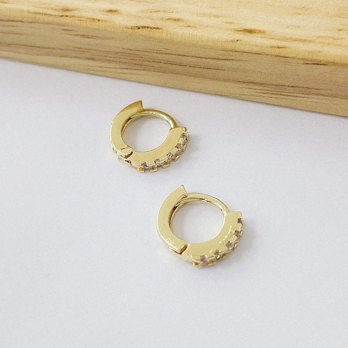 Aros Dorados Micro Cristal - Classic 10mm AAD064