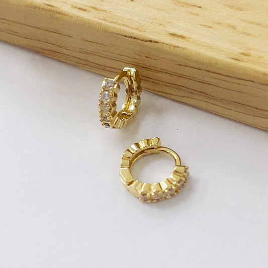 Aros Dorados Micro Cristal - Classic 10mm AAD060