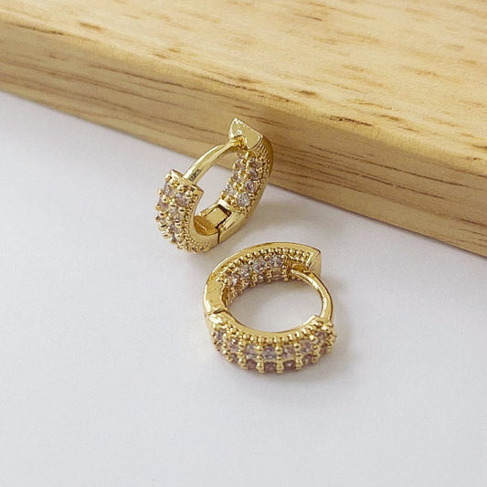 Aros Dorados Micro Cristal - Classic 12mm AAD098