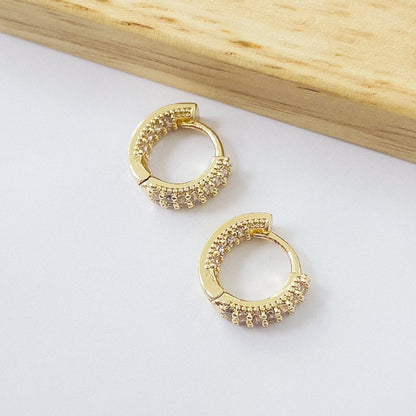 Aros Dorados Micro Cristal - Classic 12mm AAD098