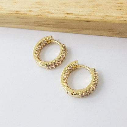 Aros Dorados Micro Cristal - Classic 14mm AAD099