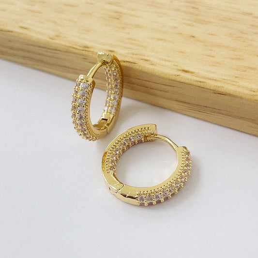 Aros Dorados Micro Cristal - Classic 18mm AAD100