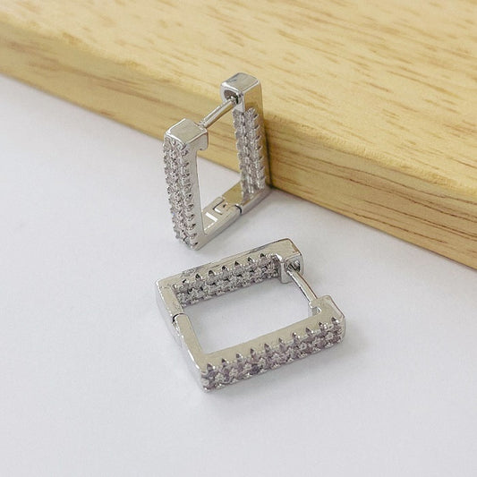 Aros Rodinados 16mm - Cuadrado Micro Cristal ARB074